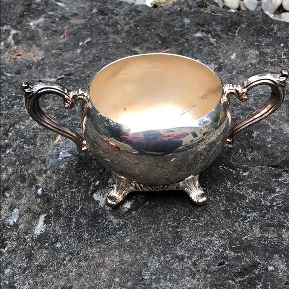 Silver Plated Sugar Creamer Set Tea Coffee Vintage - Picture 2 of 8